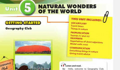 Tổng hợp đầy đủ từ vựng tiếng Anh lớp 6 unit 5 – Natural wonders of the world