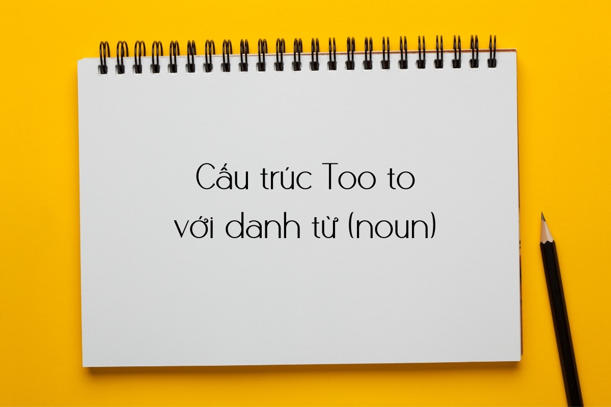 Cấu trúc Too to với danh từ