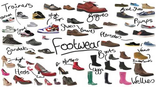 Tiếng Anh chủ đề: Các loại giầy